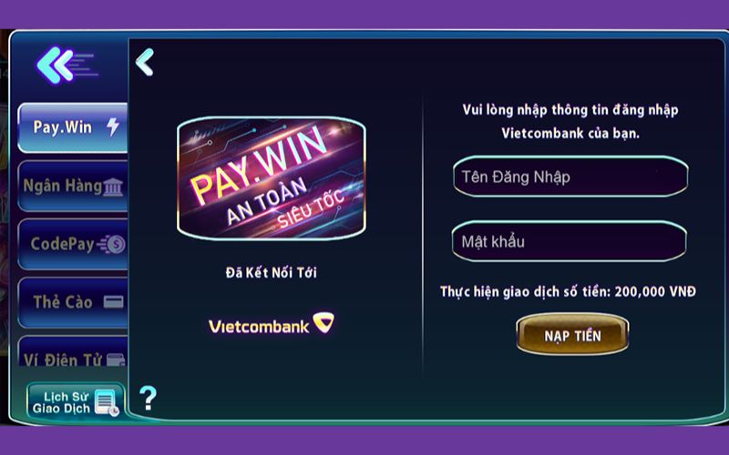 nap tien va rut tien cong game 789 club Hướng dẫn cách nạp tiền 789Club chi tiết